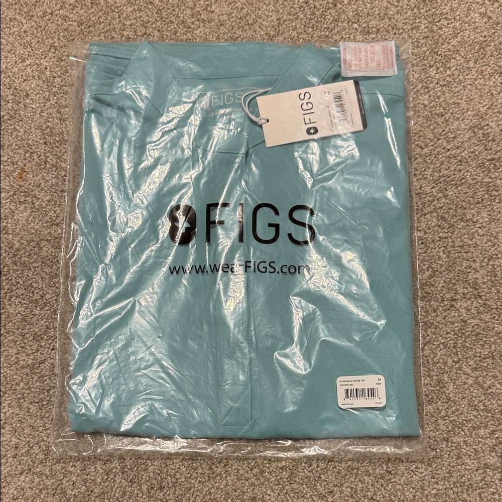 NEW Figs Aquamarine Rafaela Scrub Top